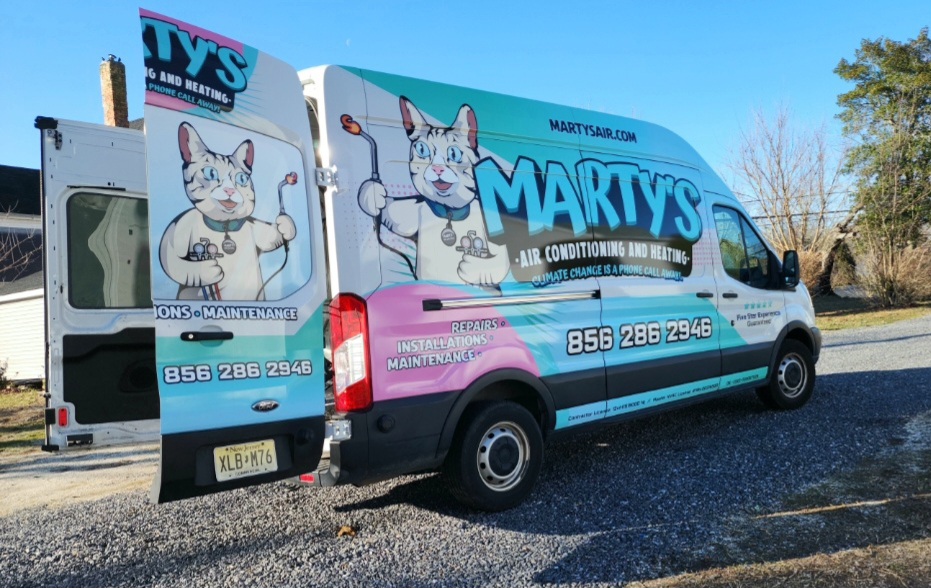 Marty's Air service van in South Jersey